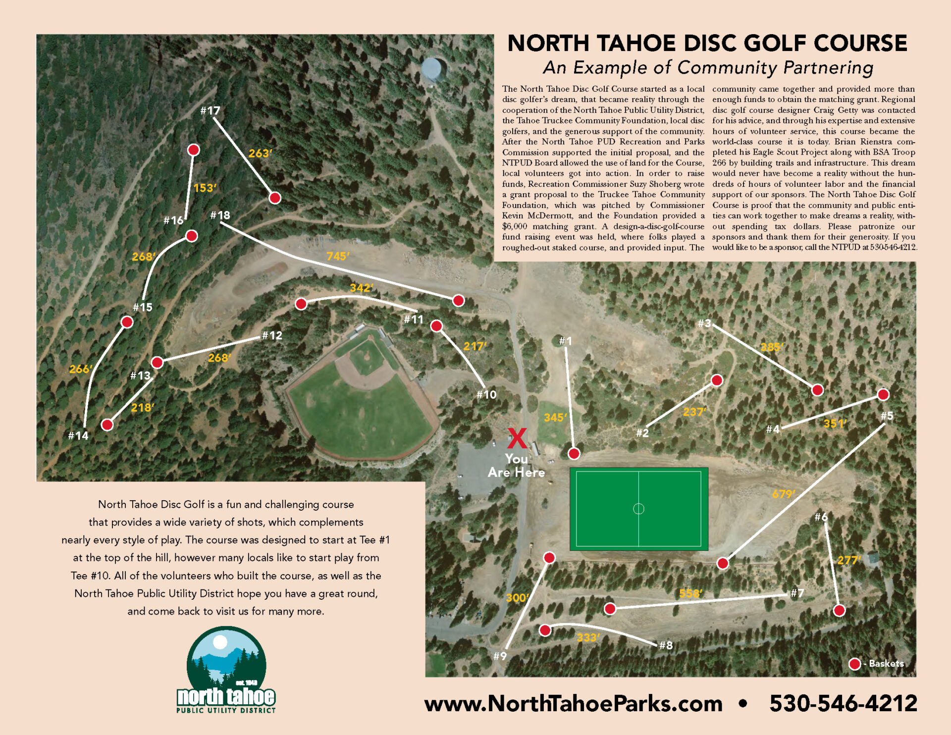 disc golf course map