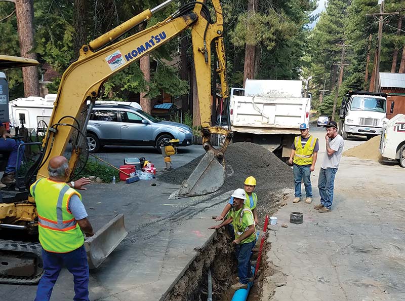 Sewer project in North Lake Tahoe