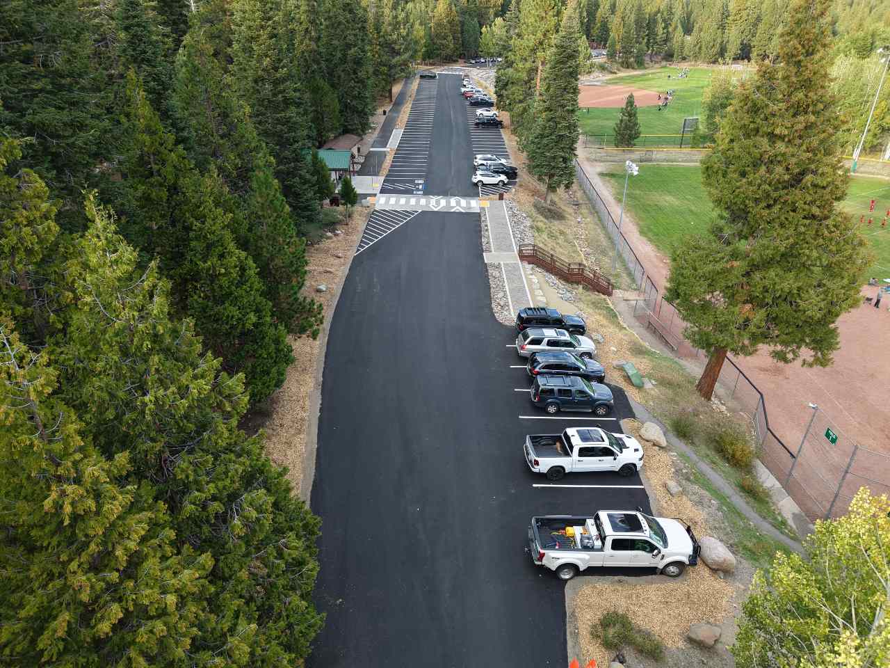 Field 1 parking and viewing area