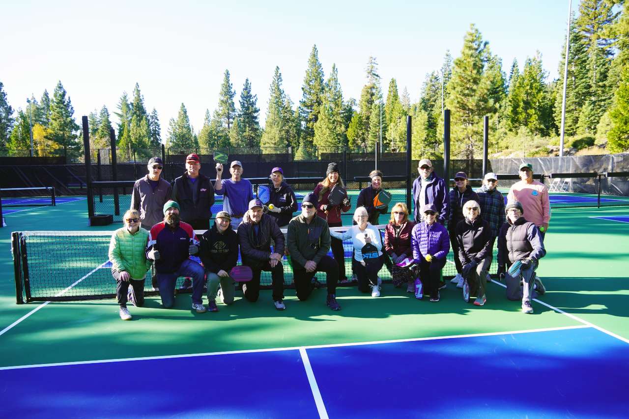 Pickleball-3 Group of pickleball players on the court