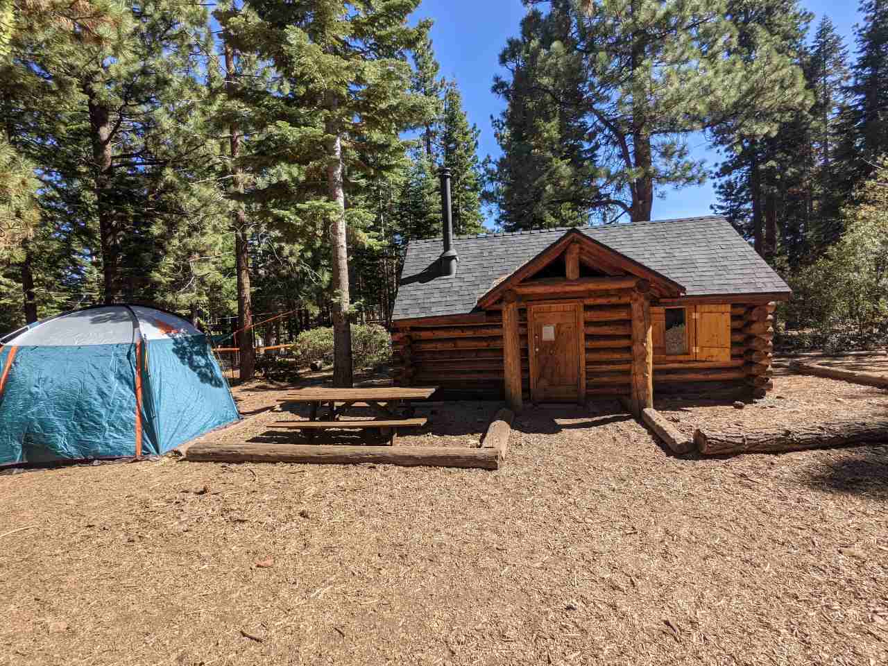 Lewellen Scout Cabin with tent