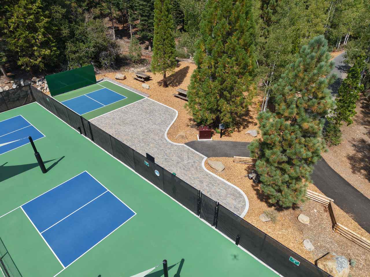 Pickleball plaza aerial view