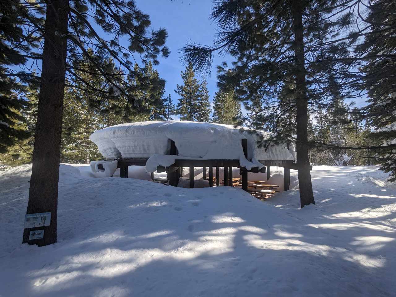 Ramada covered in snow