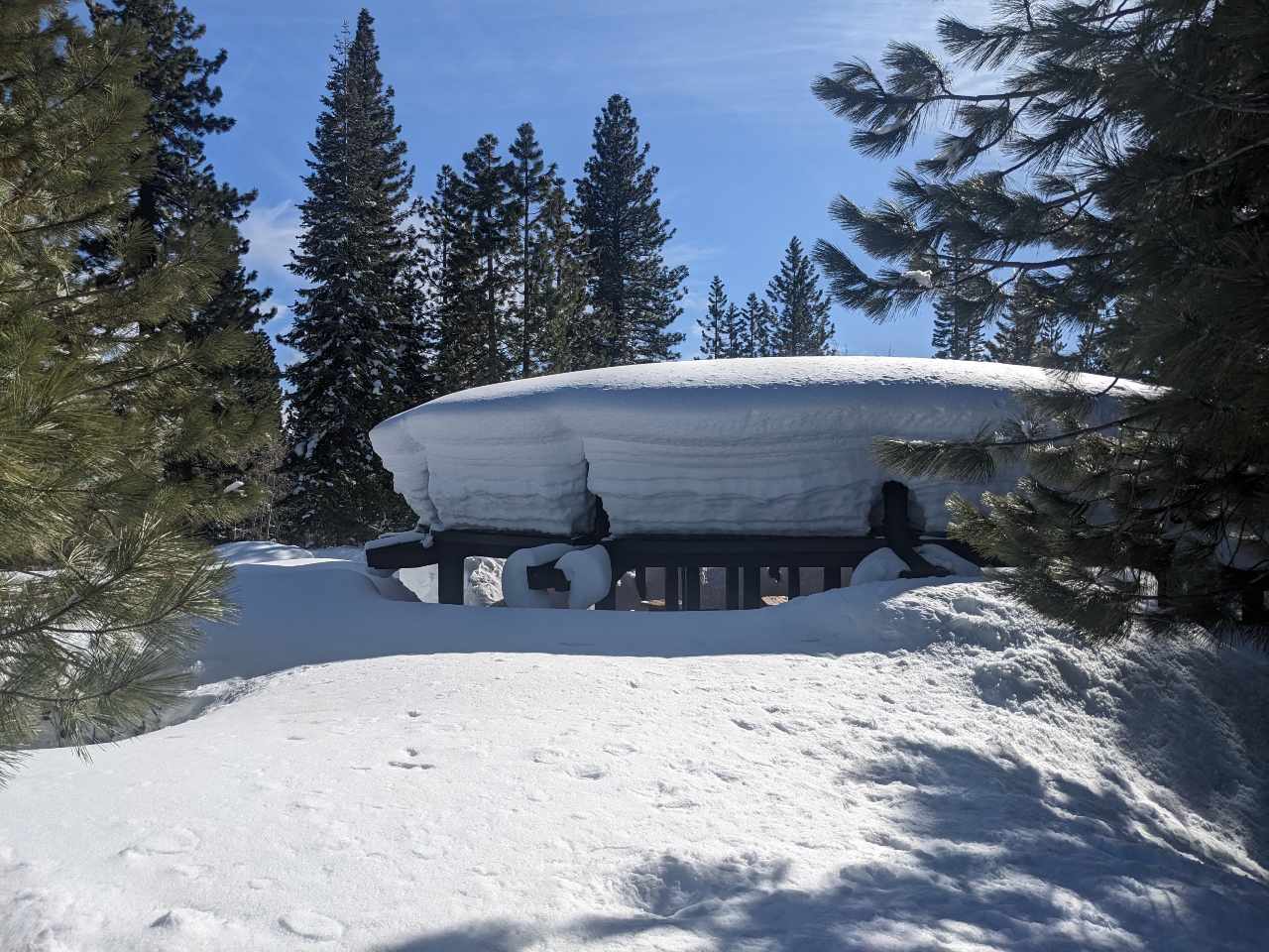 Ramada covered in snow