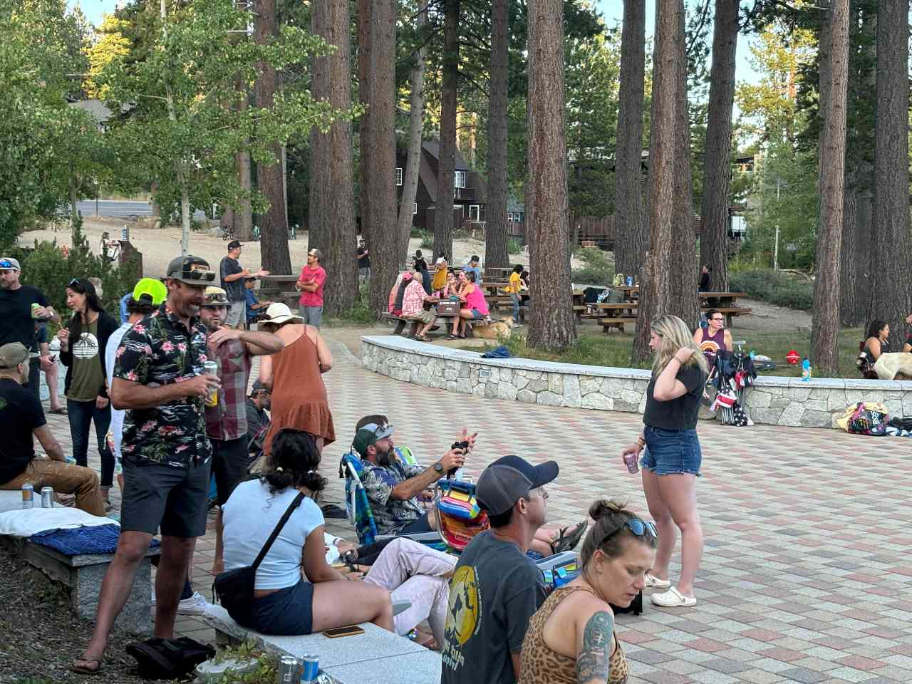 people gathered for an event at the TVRA plaza