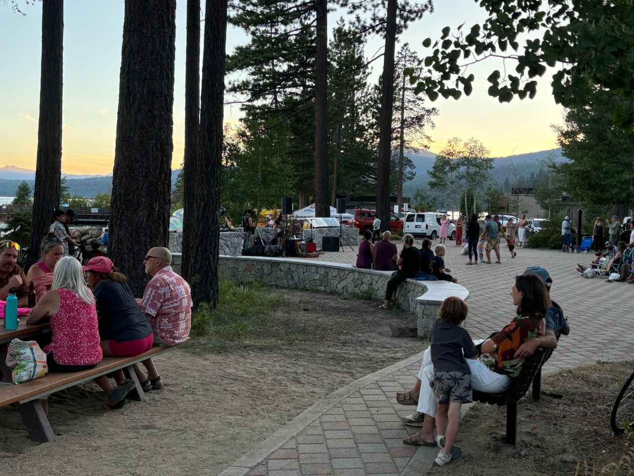 people gathered for an event at the TVRA plaza