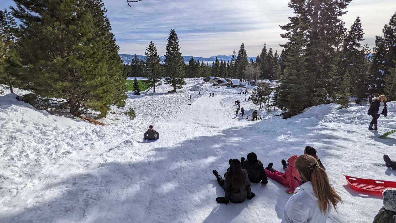 winter sledding